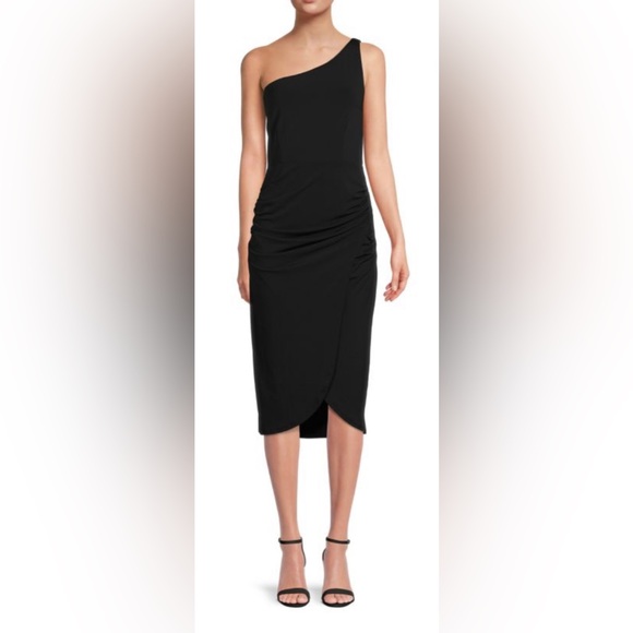 SOCIALITE One Shoulder Bodycon Navy Blue Dress Size XL NWT - Picture 12 of 12